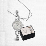 Buy Shop Bulova Crystals Quartz Mother of Pearl Dial Silver Steel Strap Watch for Women - 96X129 USA Online