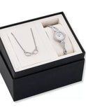 Buy Shop Bulova Crystals Quartz Mother of Pearl Dial Silver Steel Strap Watch for Women - 96X129 USA Online