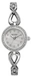 Buy Shop Bulova Crystals Quartz Mother of Pearl Dial Silver Steel Strap Watch for Women - 96X129 USA Online