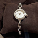 Buy Shop Bulova Crystals White Dial Silver Steel Strap Watch for Women - 96X114 USA Online