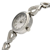 Buy Shop Bulova Crystals White Dial Silver Steel Strap Watch for Women - 96X114 USA Online