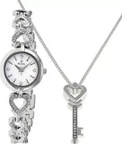 Buy Shop Bulova Crystals White Dial Silver Steel Strap Watch for Women - 96X114 USA Online