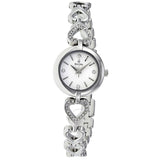 Buy Shop Bulova Crystals White Dial Silver Steel Strap Watch for Women - 96X114 USA Online