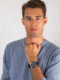 Buy Shop Bulova Marine Star Blue Dial Black Silicone Strap Watch for Men - 98B258 USA Online