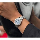 Buy Shop Bulova Marine Star Blue Dial Silver Steel Strap Watch for Women - 96R215 USA Online