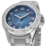 Buy Shop Bulova Marine Star Blue Dial Silver Steel Strap Watch for Women - 96R215 USA Online