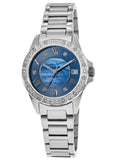Buy Shop Bulova Marine Star Blue Dial Silver Steel Strap Watch for Women - 96R215 USA Online