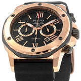 Buy Shop Bulova Marine Star Chronograph Black Dial Black Rubber Strap Watch for Men - 98B104 USA Online