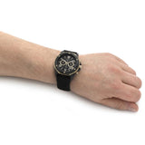 Buy Shop Bulova Marine Star Chronograph Black Dial Black Rubber Strap Watch for Men - 98B278 USA Online