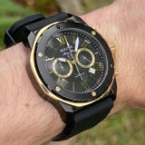 Buy Shop Bulova Marine Star Chronograph Black Dial Black Rubber Strap Watch for Men - 98B278 USA Online
