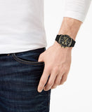 Buy Shop Bulova Marine Star Chronograph Black Dial Black Rubber Strap Watch for Men - 98B278 USA Online