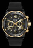 Buy Shop Bulova Marine Star Chronograph Black Dial Black Rubber Strap Watch for Men - 98B278 USA Online