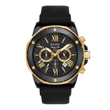 Buy Shop Bulova Marine Star Chronograph Black Dial Black Rubber Strap Watch for Men - 98B278 USA Online