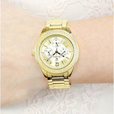Buy Shop Bulova Multi Function Gold Dial Gold Steel Strap Watch for Women - 97N102 USA Online
