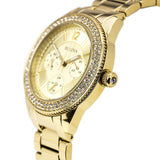 Buy Shop Bulova Multi Function Gold Dial Gold Steel Strap Watch for Women - 97N102 USA Online