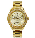 Buy Shop Bulova Multi Function Gold Dial Gold Steel Strap Watch for Women - 97N102 USA Online