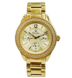 Buy Shop Bulova Multi Function Gold Dial Gold Steel Strap Watch for Women - 97N102 USA Online