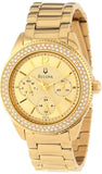 Buy Shop Bulova Multi Function Gold Dial Gold Steel Strap Watch for Women - 97N102 USA Online