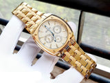 Buy Shop Bulova Multifunction White Dial Gold Steel Strap Watch for Men - 97C105 USA Online