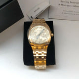 Buy Shop Bulova Multifunction White Dial Gold Steel Strap Watch for Men - 97C105 USA Online