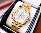 Buy Shop Bulova Multifunction White Dial Gold Steel Strap Watch for Men - 97C105 USA Online