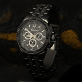 Buy Shop Bulova Octova Chronograph Black Crystal Dial Black Steel Strap Watch for Men - 98C134 USA Online