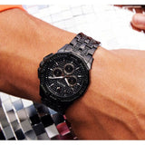 Buy Shop Bulova Octova Chronograph Black Crystal Dial Black Steel Strap Watch for Men - 98C134 USA Online