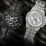 Buy Shop Bulova Octova Chronograph Black Crystal Dial Black Steel Strap Watch for Men - 98C134 USA Online
