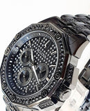Buy Shop Bulova Octova Chronograph Black Crystal Dial Black Steel Strap Watch for Men - 98C134 USA Online