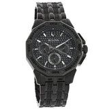 Buy Shop Bulova Octova Chronograph Black Crystal Dial Black Steel Strap Watch for Men - 98C134 USA Online