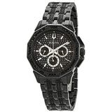 Buy Shop Bulova Octova Chronograph Black Crystal Dial Black Steel Strap Watch for Men - 98C134 USA Online