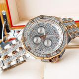 Buy Shop Bulova Octova Crystal Silver Dial Two Tone Steel Strap Watch for Men - 98C133 USA Online