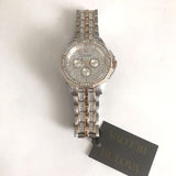 Buy Shop Bulova Octova Crystal Silver Dial Two Tone Steel Strap Watch for Men - 98C133 USA Online