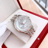 Buy Shop Bulova Octova Crystal Silver Dial Two Tone Steel Strap Watch for Men - 98C133 USA Online