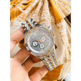 Buy Shop Bulova Octova Crystal Silver Dial Two Tone Steel Strap Watch for Men - 98C133 USA Online