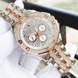 Buy Shop Bulova Octova Crystal Silver Dial Two Tone Steel Strap Watch for Men - 98C133 USA Online