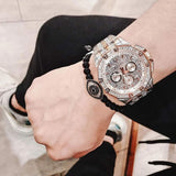 Buy Shop Bulova Octova Crystal Silver Dial Two Tone Steel Strap Watch for Men - 98C133 USA Online