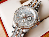 Buy Shop Bulova Octova Crystal Silver Dial Two Tone Steel Strap Watch for Men - 98C133 USA Online