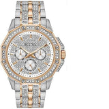 Buy Shop Bulova Octova Crystal Silver Dial Two Tone Steel Strap Watch for Men - 98C133 USA Online