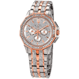 Buy Shop Bulova Octova Crystal Silver Dial Two Tone Steel Strap Watch for Men - 98C133 USA Online
