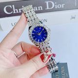 Buy Shop Bulova Phantom Baguette Crystal Blue Dial Silver Steel Strap Watch for Men - 96A254 USA Online