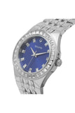 Buy Shop Bulova Phantom Baguette Crystal Blue Dial Silver Steel Strap Watch for Men - 96A254 USA Online