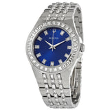 Buy Shop Bulova Phantom Baguette Crystal Blue Dial Silver Steel Strap Watch for Men - 96A254 USA Online