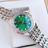 Buy Shop Bulova Phantom Classic Baguette Green Dial Silver Steel Strap Watch for Men - 96A253 USA Online