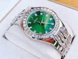 Buy Shop Bulova Phantom Classic Baguette Green Dial Silver Steel Strap Watch for Men - 96A253 USA Online
