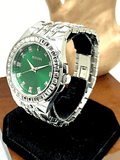 Buy Shop Bulova Phantom Classic Baguette Green Dial Silver Steel Strap Watch for Men - 96A253 USA Online