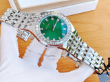 Buy Shop Bulova Phantom Classic Baguette Green Dial Silver Steel Strap Watch for Men - 96A253 USA Online