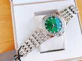 Buy Shop Bulova Phantom Classic Baguette Green Dial Silver Steel Strap Watch for Men - 96A253 USA Online