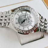 Buy Shop Bulova Phantom Crystal Silver Dial Silver Steel Strap Watch for Men - 96A236 USA Online