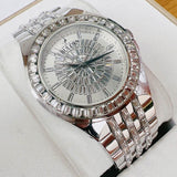 Buy Shop Bulova Phantom Crystal Silver Dial Silver Steel Strap Watch for Men - 96A236 USA Online
